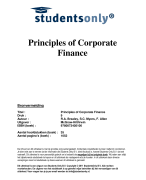 Principles of Corporate Finance Samenvatting 