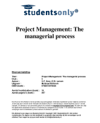 Project Management: The managerial process Samenvatting 