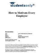 How to Motivate Every Employee Samenvatting 