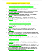 ATI MENTAL HEALTH PROCTORED 2019 EXAM GUIDE