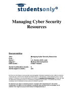 Managing Cyber Security Resources Samenvatting 