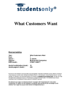What Customers Want Samenvatting 