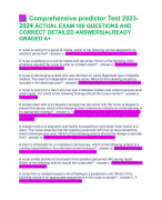 NR302  Exam 1 Questions and Answers / NR 302 Exam 1  Latest 2023-2024 Chamberlain College of Nursing |100% Correct QUESTIONS & ANSWERS|    1.	An example of subjective data is: 