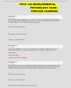 PSYC 140 DEVELOPMENTAL PSYCHOLOGY EXAM – PORTAGE LEARNING 