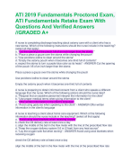 A ATI FUNDAMENTALS PROCTRED EXAM WITH 70 QUESTIONS AND VERIFIED ANSWRS //GRADED + 