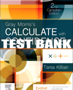 Test Bank For Gray Morris's Calculate with Confidence, Canadian Edition, 2nd - 2022 All Chapters