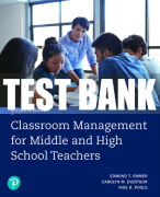 Test Bank For Classroom Management for Middle and High School Teachers 11th Edition All Chapters