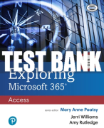Test Bank For Exploring Microsoft 365: Access 2021 1st Edition All Chapters