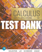 Test Bank For Calculus & Its Applications 15th Edition All Chapters