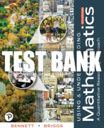 Test Bank For Using & Understanding Mathematics: A Quantitative Reasoning Approach 8th Edition All Chapters