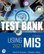 Test Bank For Using MIS 12th Edition All Chapters