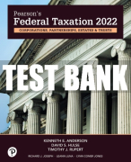 Test Bank For Pearson's Federal Taxation 2022 Corporations, Partnerships, Estates & Trusts 35th Edition All Chapters
