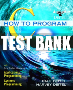 Test Bank For C How to Program 9th Edition All Chapters