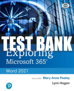 Test Bank For Exploring Microsoft 365: Word 2021 1st Edition All Chapters