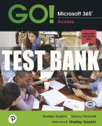 Test Bank For GO! Microsoft 365: Access 2021 1st Edition All Chapters