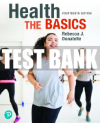 Test Bank For Health: The Basics 14th Edition All Chapters