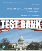 Test Bank For American Social Welfare Policy: A Pluralist Approach 9th Edition All Chapters