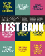 Test Bank For Sociology Project 3.0, The: Introducing the Sociological Imagination 3rd Edition All Chapters