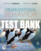 Test Bank For Organizational Behavior 19th Edition All Chapters