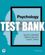 Test Bank For Psychology: From Inquiry to Understanding 5th Edition All Chapters