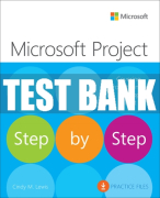 Test Bank For Microsoft Project Step by Step (covering Project Online Desktop Client) 1st Edition All Chapters