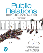 Test Bank For Public Relations: Strategies and Tactics 12th Edition All Chapters