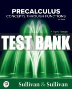 Test Bank For Precalculus: Concepts Through Functions, A Right Triangle Approach to Trigonometry 5th Edition All Chapters