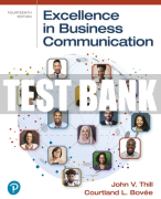 Test Bank For Excellence in Business Communication 14th Edition All Chapters