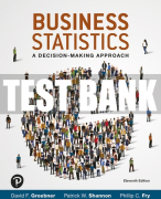 Test Bank For Business Statistics: A Decision Making Approach 11th Edition All Chapters
