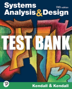 Test Bank For Systems Analysis and Design 11th Edition All Chapters
