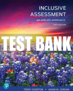 Test Bank For Inclusive Assessment: An Applied Approach 9th Edition All Chapters