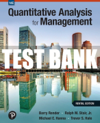 Test Bank For Quantitative Analysis for Management 14th Edition All Chapters