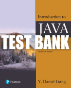 Test Bank For Introduction to Java Programming and Data Structures 13th Edition All Chapters