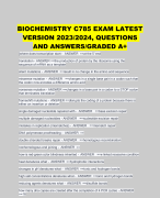 BIOCHEMISTRY C785 EXAM LATEST VERSION 2023/2024, QUESTIONS AND ANSWERS/GRADED A+ 