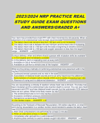 2023/2024 NRP PRACTICE REAL STUDY GUIDE EXAM QUESTIONS      AND ANSWERS /GRADED A