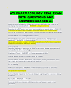 ATI PHARMACOLOGY REAL EXAM WITH QUESTIONS AND ANSWERS/GRADED A+