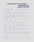 USPS EXAM 421 SSA ACADEMY QUESTIONS AND ANSWERS RATED A+