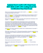 AAPC CPC Final Exam 2023-2024/ AAPC CPC Coding Exam the Certification Step Final Exam