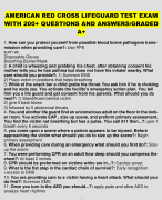 AMERICAN RED CROSS LIFEGUARD TEST EXAM WITH 200+ QUESTIONS AND ANSWERS/GRADED A+