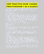 CDIP PRACTICE EXAM 1(AHIMA PRACTICE EXAM 1 Qs $ As)2023
