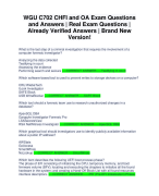 WGU C702 CHFI and OA Exam Questions and Answers | Real Exam Questions | Already Verified Answers | Brand New Version!
