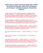APHY 102 Ivy Tech Final Exam 2023-2024 | APHY 102 Online Final Exam | Real Exam Questions and Answers | Detailed Answers | Brand New Version!