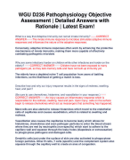 WGU D236 Pathophysiology Objective Assessment | Detailed Answers with Rationale | Latest Exam!