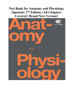 Test Bank for Anatomy and Physiology Openstax 2 nd Edition | All Chapters Covered | Brand New Version!