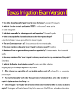 Texas Irrigation Exam Version 1