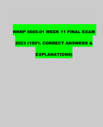 NRNP 6665-01 WEEK 11 FINAL EXAM  2023 (100% CORRECT ANSWERS &  EXPLANATIONS) 