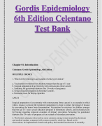 Gordis Epidemiology 6th Edition Celentano Test Bank 