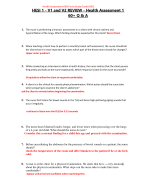 HESI1-V1andV2REVIEW-HealthAssessment 1 60+ Q & A