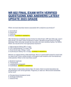 NR 602 FINAL EXAM WITH VERIFIED QUESTUONS AND ANSWERS LATEST UPDATE 2023 GRADE