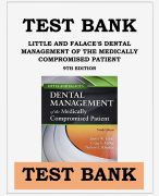 Little: Dental Management of the Medically Compromised Patient, 9th Edition Test Bank